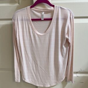 Athleta Light Pink Long Sleeve Top